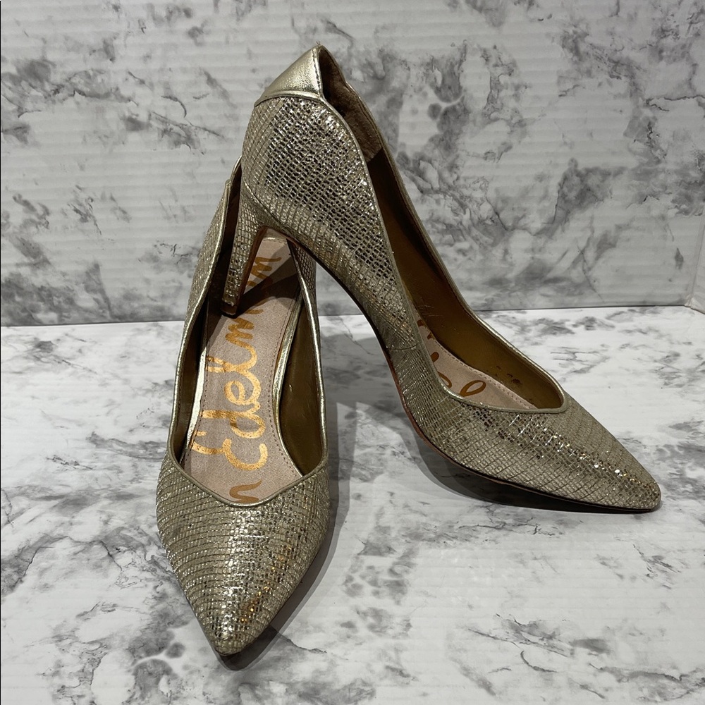 Sam Edelman Shimmering Gold Heels